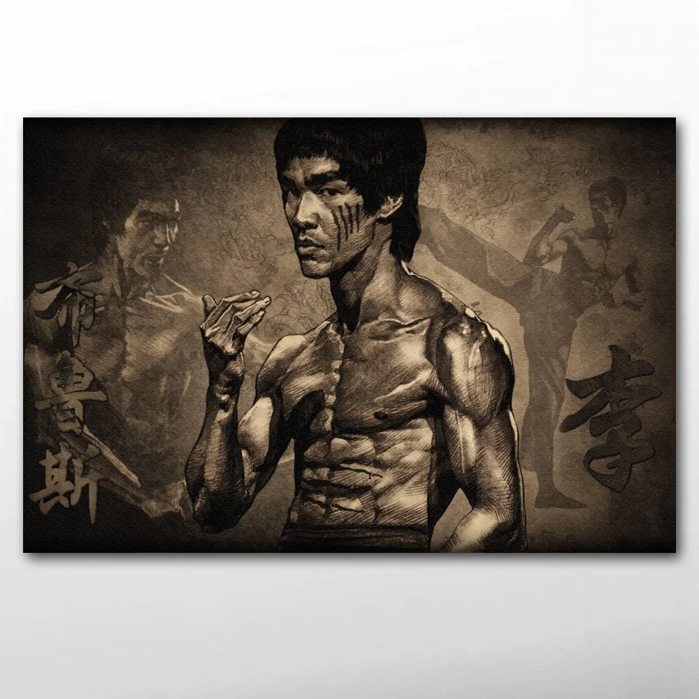 Posters and Prints Chinese Kung Fu Superstar portrait Classic Wallpaper Canvas Wall Art Paintings for Living Room Decor
Posters and Prints Chinese Kung Fu Superstar portrait Classic Wallpaper Canvas Wall Art Paintings for Living Room Decor