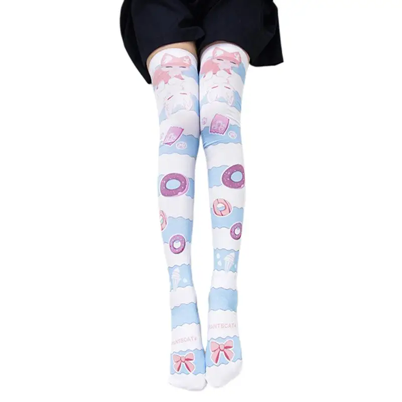 2 Pairs of Digital Printed Stockings Donut Pattern Overknee Stockings Breathable Cycling Socks for Women Girls
2 Pairs of Digital Printed Stockings Donut Pattern Overknee Stockings Breathable Cycling Socks for Women Girls