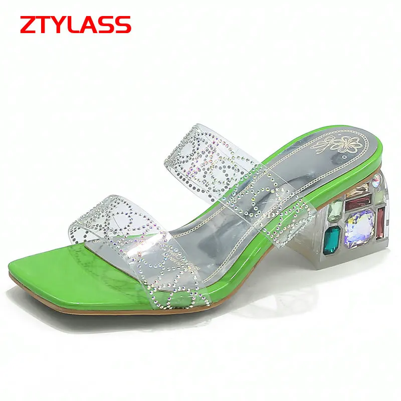Fashion Transparent Sandals Summer Women Shoes Square Low Heels Crystal Slippers Casual Shoes Ladies
Fashion Transparent Sandals Summer Women Shoes Square Low Heels Crystal Slippers Casual Shoes Ladies