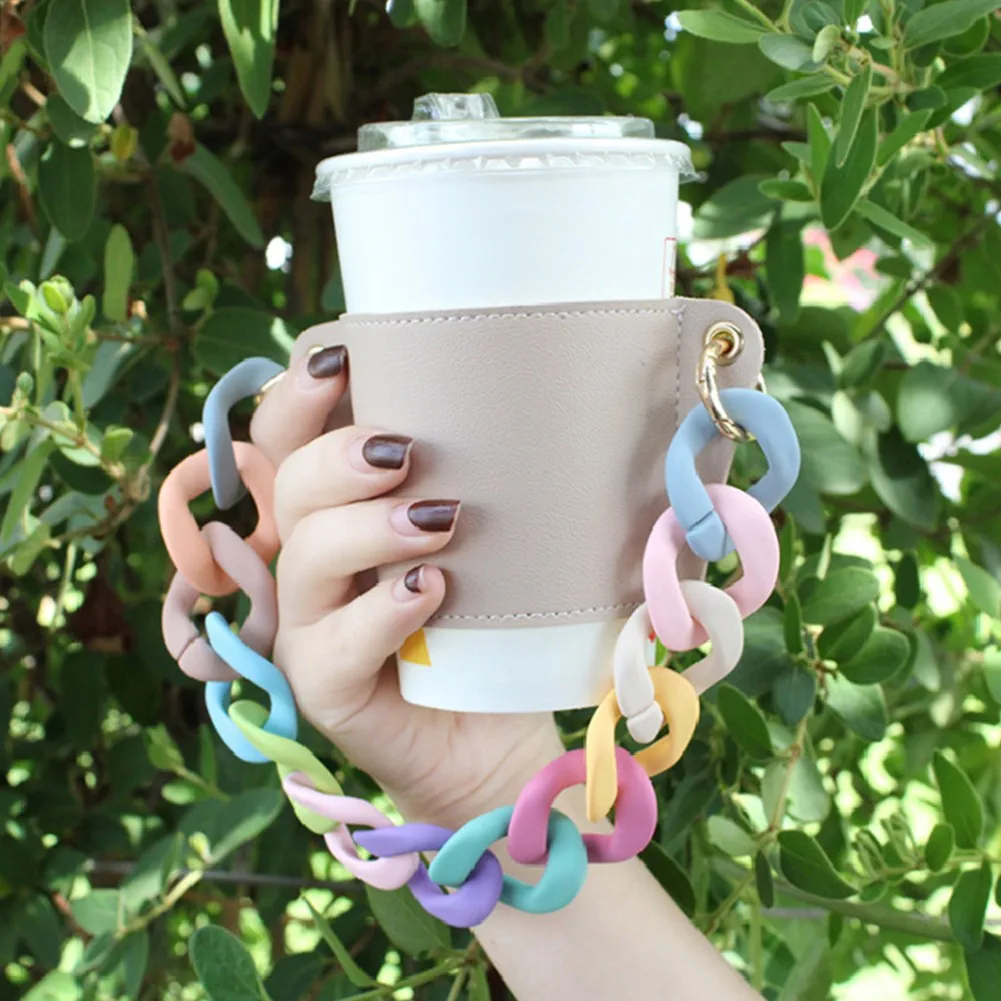 1PC PU Leather Milk Tea Hand-Held Holder Detachable Chain Outdoor Picnic Portable Coffee Cup Outer Packaging Ba
1PC PU Leather Milk Tea Hand-Held Holder Detachable Chain Outdoor Picnic Portable Coffee Cup Outer Packaging Ba