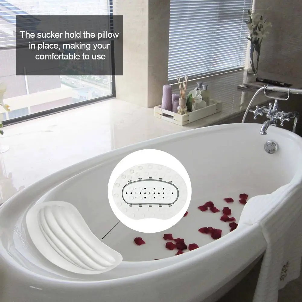 SPA Bath Pillow Non-slip Bathtub Headrest Soft Waterproof Bath Pillows With Suction Cups Easy To Clean Bathroom Accessories
SPA Bath Pillow Non-slip Bathtub Headrest Soft Waterproof Bath Pillows With Suction Cups Easy To Clean Bathroom Accessories