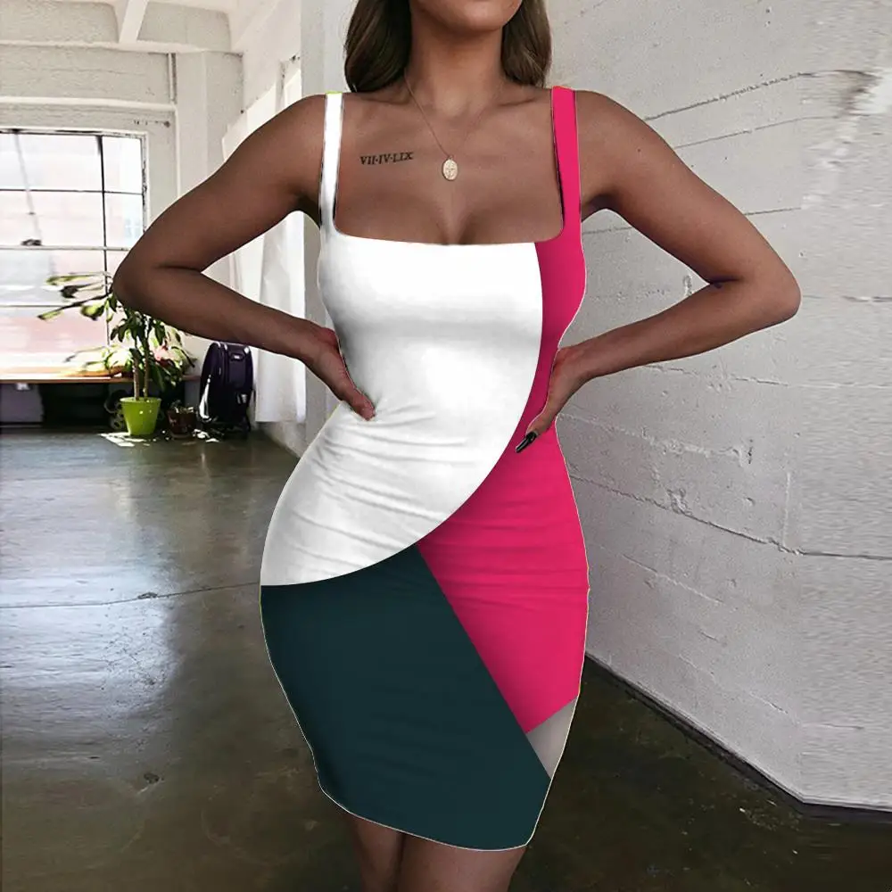 Giyu Brand Geometry Dress Women Colorful Sundress Pattern Halter Sleeveless Creativity Ladies Dresses Womens Clothing Party
Giyu Brand Geometry Dress Women Colorful Sundress Pattern Halter Sleeveless Creativity Ladies Dresses Womens Clothing Party