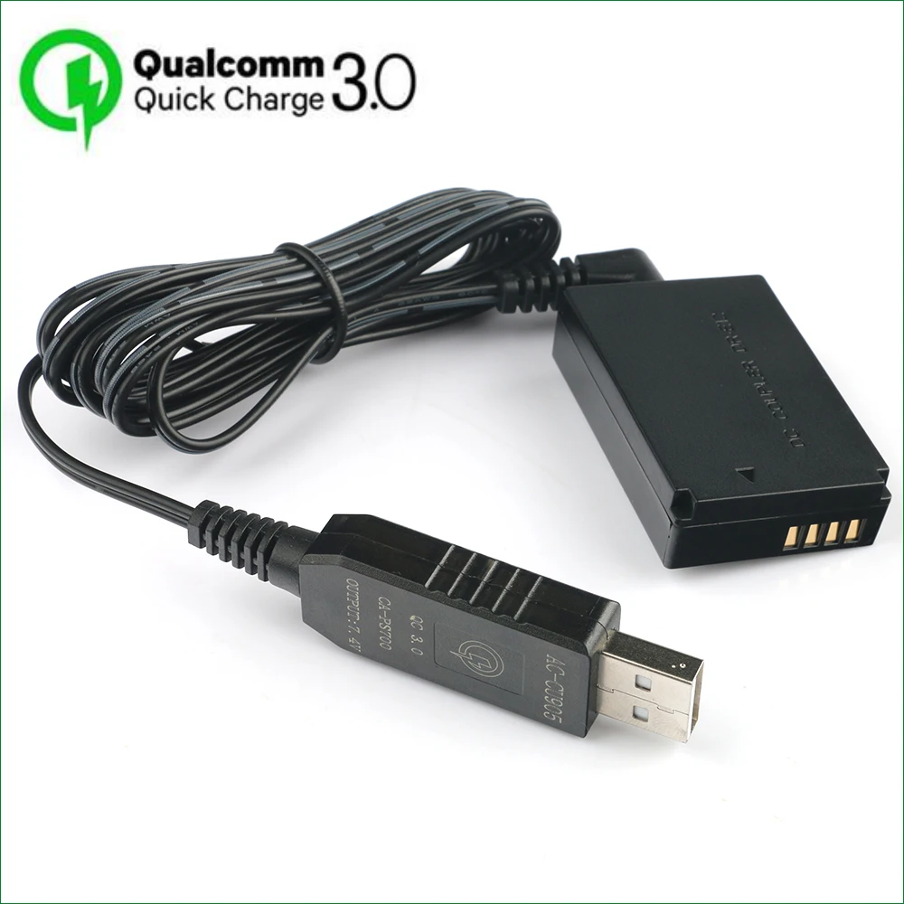 QC3.0 USB для флейта E12 LPE12 искусственная батарея флейдж постоянного тока Canon EOS M M2 M10 M50
