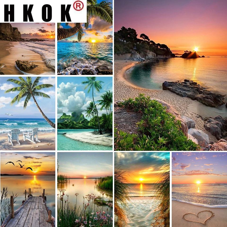 HKOK 5D DIY Diamond Painting Landscape Sunset Cross Stitch Kit Full Round Drill Resin Embroidery Mosaic Art Picture Rhinestones
HKOK 5D DIY Diamond Painting Landscape Sunset Cross Stitch Kit Full Round Drill Resin Embroidery Mosaic Art Picture Rhinestones