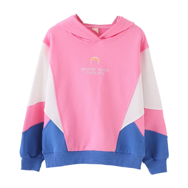 2021 New Korean version of the girl's spring hoodie children's foreign gas hit loose-air suit
2021 New Korean version of the girl's spring hoodie children's foreign gas hit loose-air suit