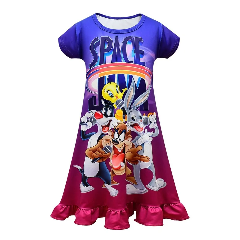 Summer Dress for Girls Space Jam Print Cartoon Vestidos Kids Dresses for Girls Party Casual Tune Squad Dress Children Clothes
Summer Dress for Girls Space Jam Print Cartoon Vestidos Kids Dresses for Girls Party Casual Tune Squad Dress Children Clothes