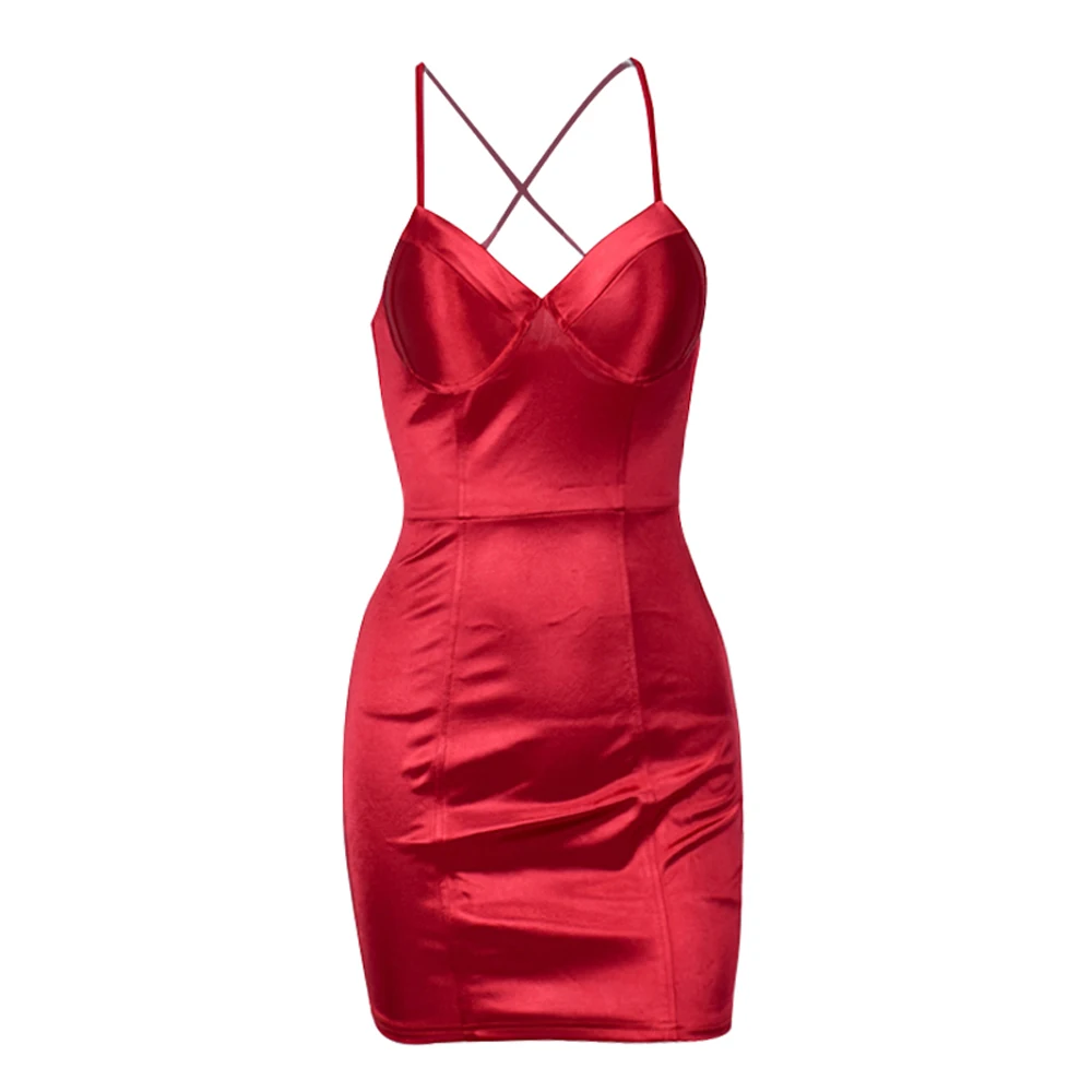 Lofrcy Women Push Up Padded Front Crossed Backless Dress Stretch Satin Sexy Party Dress Sweetheart Neck Bodycon Summer Dresses
Lofrcy Women Push Up Padded Front Crossed Backless Dress Stretch Satin Sexy Party Dress Sweetheart Neck Bodycon Summer Dresses