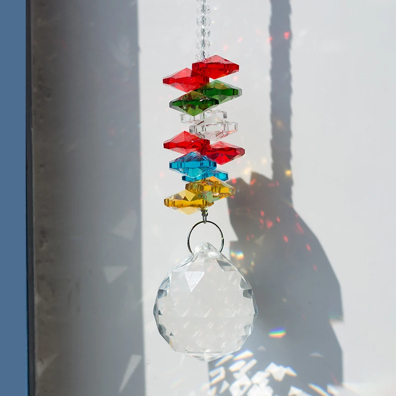 Crystal Sun Light Catcher Hanging Prism Ornament Pendant Windchimes Home Decor Wedding Curtain Garden Car Rainbow Wind Chime
Crystal Sun Light Catcher Hanging Prism Ornament Pendant Windchimes Home Decor Wedding Curtain Garden Car Rainbow Wind Chime