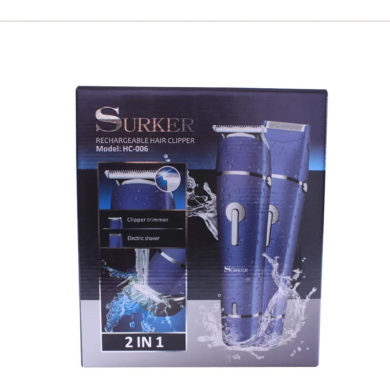 Surker electric hair clipper HC-006 2 in 1 body wash multi-function hair clipper razor set hair clipper fader razor
Surker electric hair clipper HC-006 2 in 1 body wash multi-function hair clipper razor set hair clipper fader razor