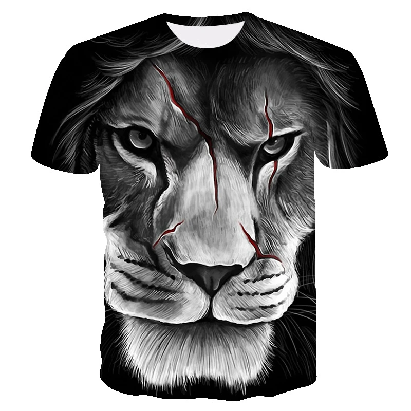 2021 summer 3d printed animal lion men's and women's fashion universal short-sleeved polyester T-shirt
2021 summer 3d printed animal lion men's and women's fashion universal short-sleeved polyester T-shirt