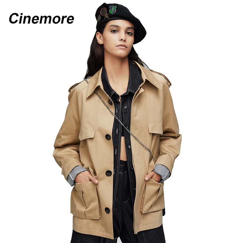 Cinemore 2021New Женская куртка Демисезонный и штаны с подтяжками для детей на пуговицах
