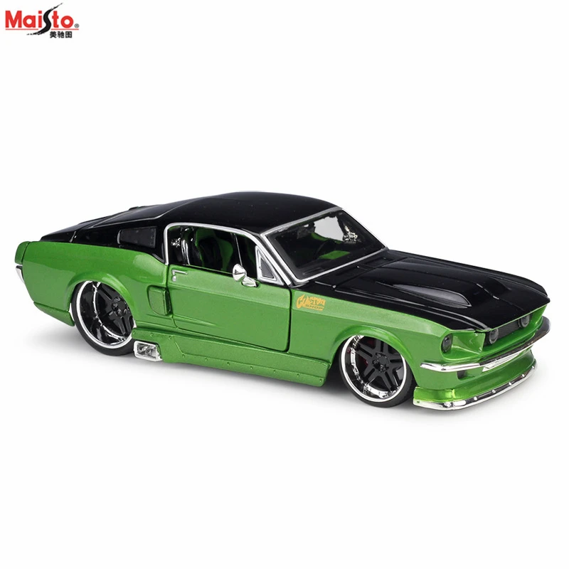 Фото Модифицированный автомобиль Maisto 1:24 1967 Ford Mustang GT собранная модель автомобиля из