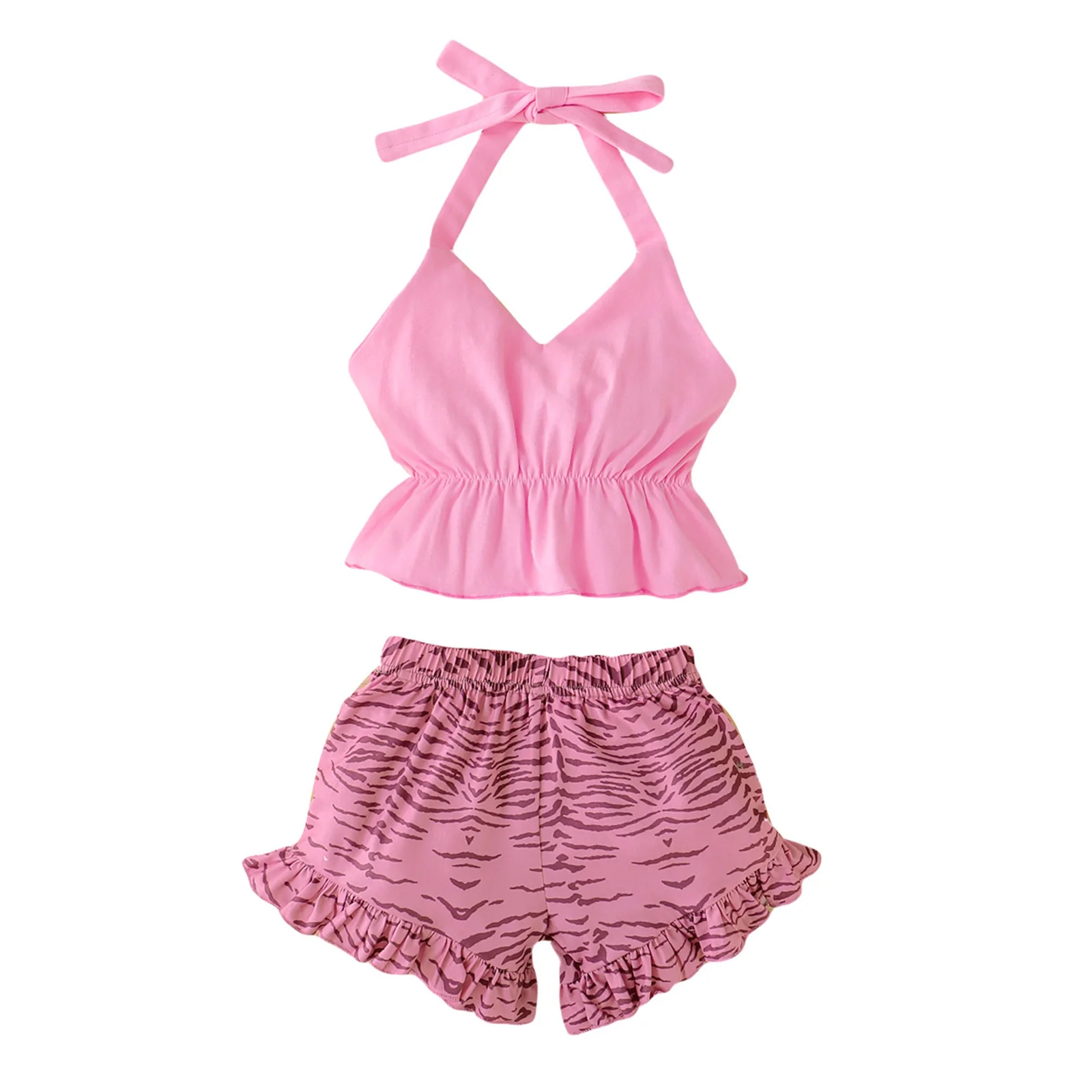 OPPERIAYA Toddler Baby Girls Summer Clothes Bow Sleeveless Halter Crop Tops Ruffle Leopard Short Pants 2Pcs lovely Outfits Set
OPPERIAYA Toddler Baby Girls Summer Clothes Bow Sleeveless Halter Crop Tops Ruffle Leopard Short Pants 2Pcs lovely Outfits Set