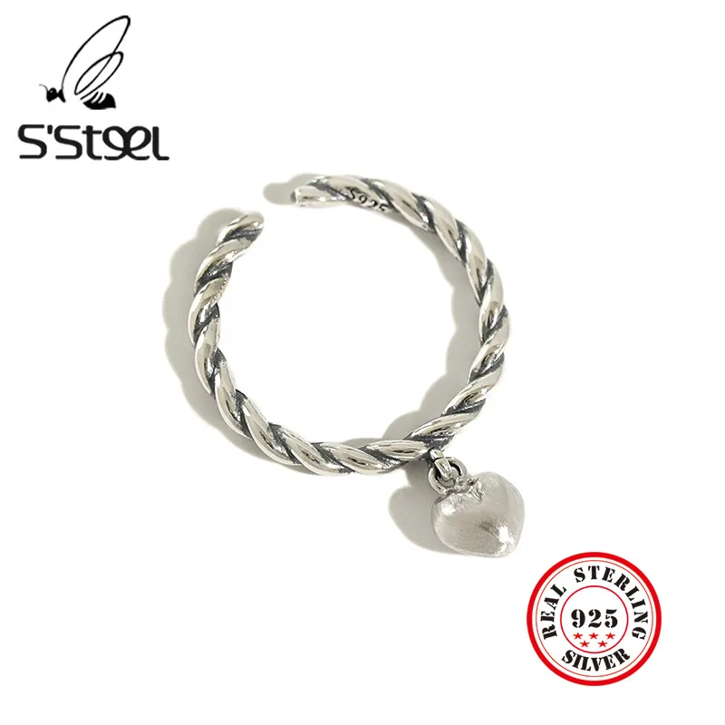 S'STEEL 925 Sterling Silver Rings Heart Ring Anillos De Plata 925 De Ley Mujer Vintage Minimalist Gifts For Women Fine Jewelry
S'STEEL 925 Sterling Silver Rings Heart Ring Anillos De Plata 925 De Ley Mujer Vintage Minimalist Gifts For Women Fine Jewelry