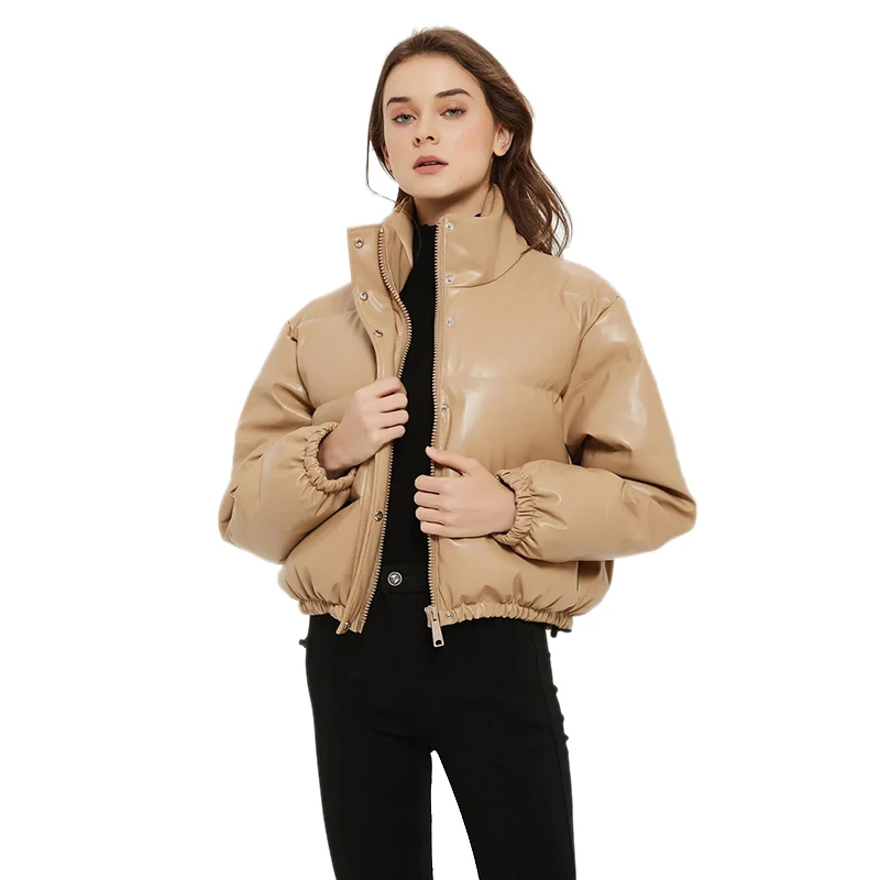 2021 Winter Thick Warm Short Parkas Women Elegant PU Leather Coats Women Outerwear Fashion Faux Leather Jacket Female LD1928
2021 Winter Thick Warm Short Parkas Women Elegant PU Leather Coats Women Outerwear Fashion Faux Leather Jacket Female LD1928