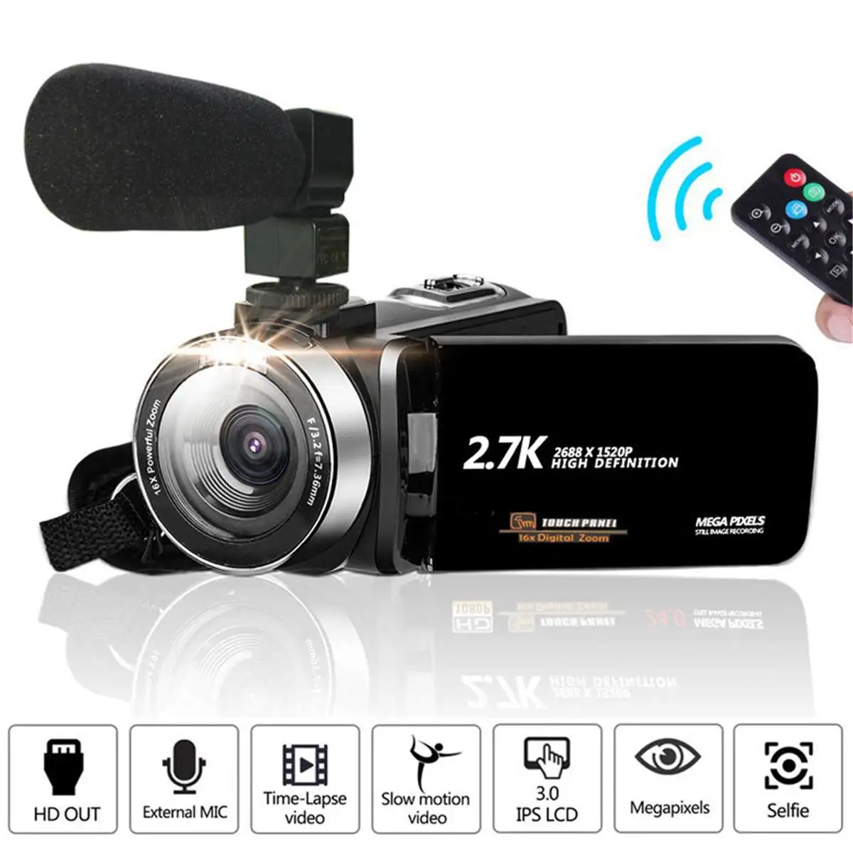 30 Мп профессиональная видеокамера 4K HD с ночным видением 3 0 дюймов сенсорный экран