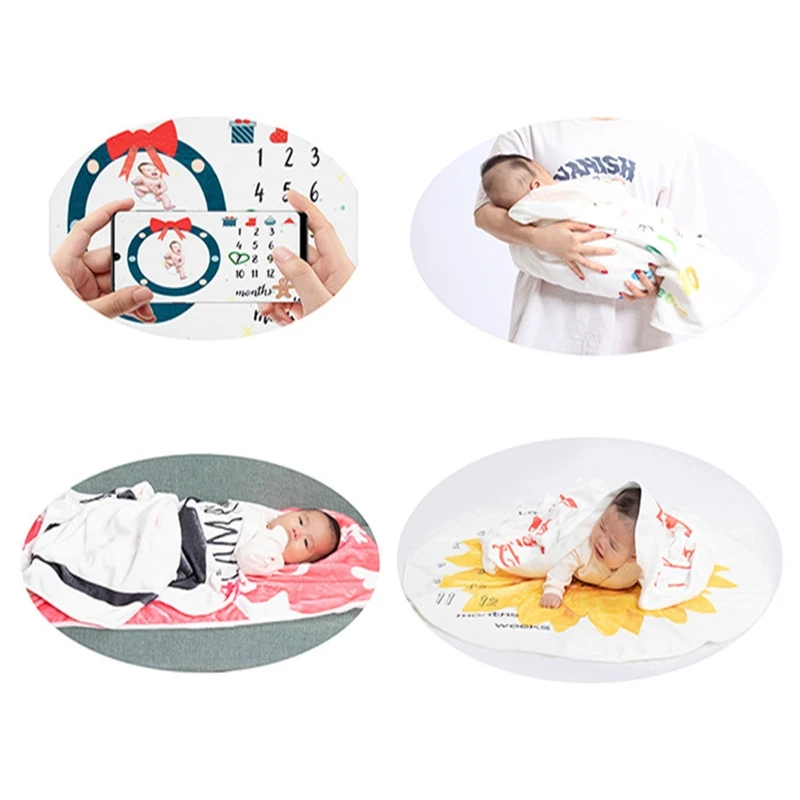 Baby Monthly Record Growth Milestone Blanket Soft Flannel Sunflower Printing Round Rug Mat Newborn Photography Props Cloth DXAD
Baby Monthly Record Growth Milestone Blanket Soft Flannel Sunflower Printing Round Rug Mat Newborn Photography Props Cloth DXAD