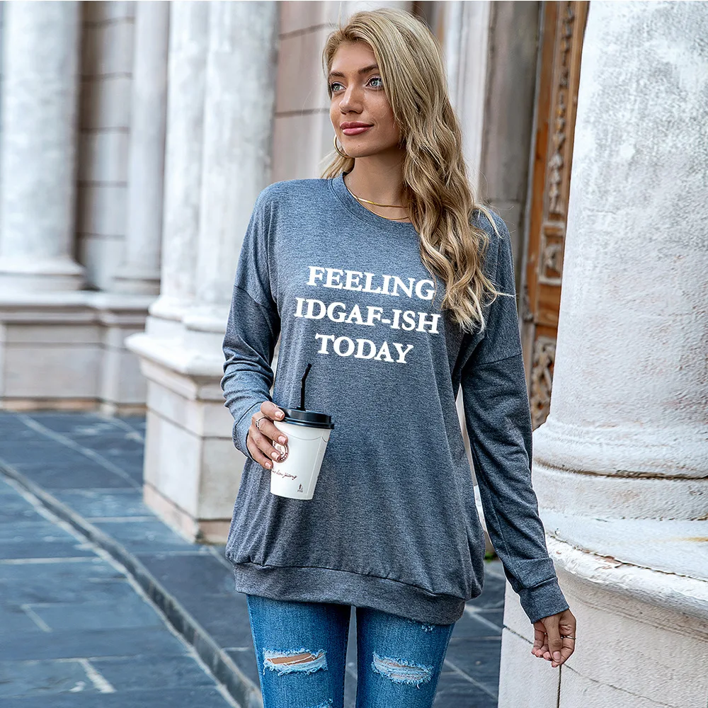 JFUNCY Letter Print Long Sleeve T Shirt Women's Autumn Pullover Lady Loose Tee Shirts Female Tops Plus Size Woman Casual T-shirt
JFUNCY Letter Print Long Sleeve T Shirt Women's Autumn Pullover Lady Loose Tee Shirts Female Tops Plus Size Woman Casual T-shirt