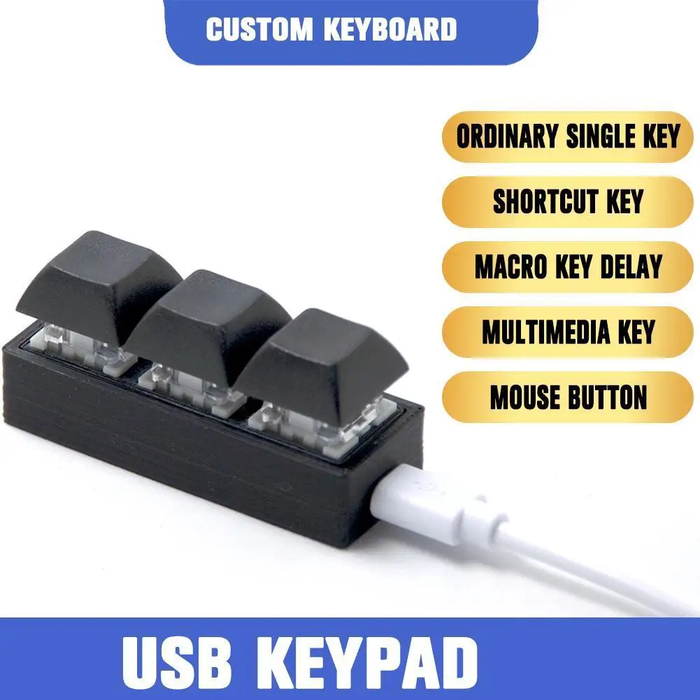 Мини-клавиатура OSU 3 клавиши макро клавиатура RGB самостоятельная Настройка