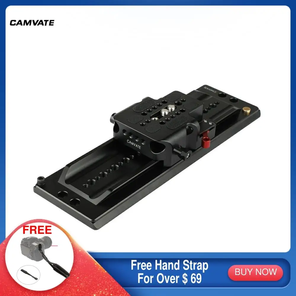 CAMVATE Standard ARRI 12" Sliding Dovetail Plate & Quick Release Baseplate & 15mm Double-Rod Clamp For DSLR Camera Shoulder Rig
CAMVATE Standard ARRI 12" Sliding Dovetail Plate & Quick Release Baseplate & 15mm Double-Rod Clamp For DSLR Camera Shoulder Rig