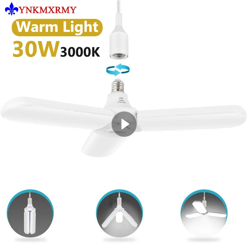 30W/40W Bright LED Garage Lights Deformable Led Garage Lights Adjustable Panels Led Lamp E27 Ceiling Lamp For Garage Living Room
30W/40W Bright LED Garage Lights Deformable Led Garage Lights Adjustable Panels Led Lamp E27 Ceiling Lamp For Garage Living Room