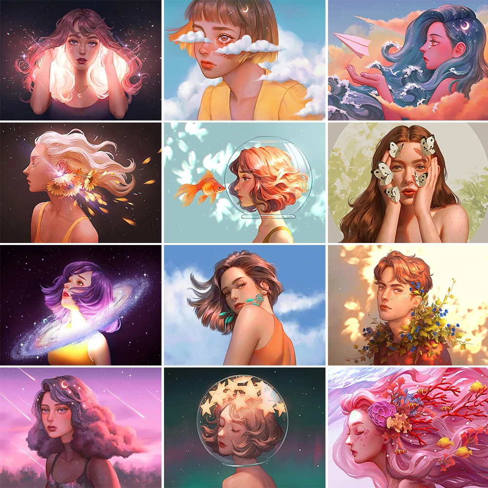 QIZITENG Full Square/Round Cartoon Girl Portrait Diamond Embroidery 5D DIY Diamond Painting Mosaic Home Decoration Gift New
QIZITENG Full Square/Round Cartoon Girl Portrait Diamond Embroidery 5D DIY Diamond Painting Mosaic Home Decoration Gift New