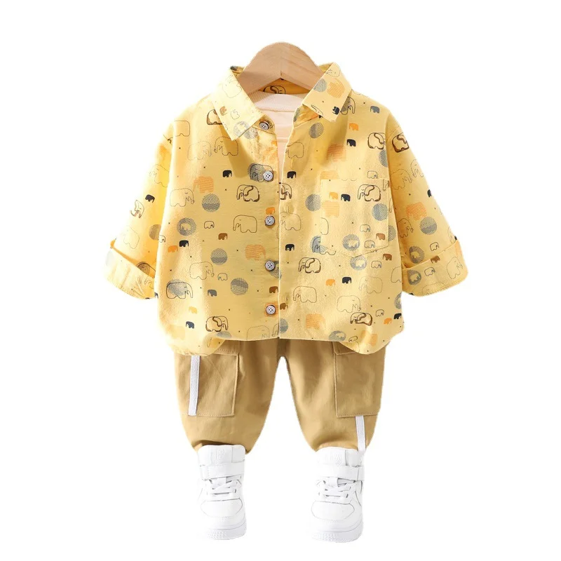 New Spring Children Fashion Shirt Pants 2Pcs/Sets Autumn Baby Boys Clothes Suit Toddler Cotton Clothing Kids Cartoon Sportswear
New Spring Children Fashion Shirt Pants 2Pcs/Sets Autumn Baby Boys Clothes Suit Toddler Cotton Clothing Kids Cartoon Sportswear