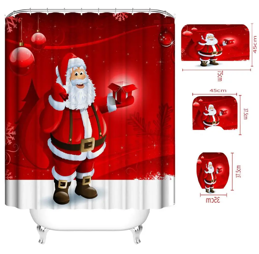 2021 Hot Sale 4Pcs Shower Curtain Christmas Santa Claus Bathroom Curtain Waterproof Polyester Green Hook Plants Curtain Shower
2021 Hot Sale 4Pcs Shower Curtain Christmas Santa Claus Bathroom Curtain Waterproof Polyester Green Hook Plants Curtain Shower