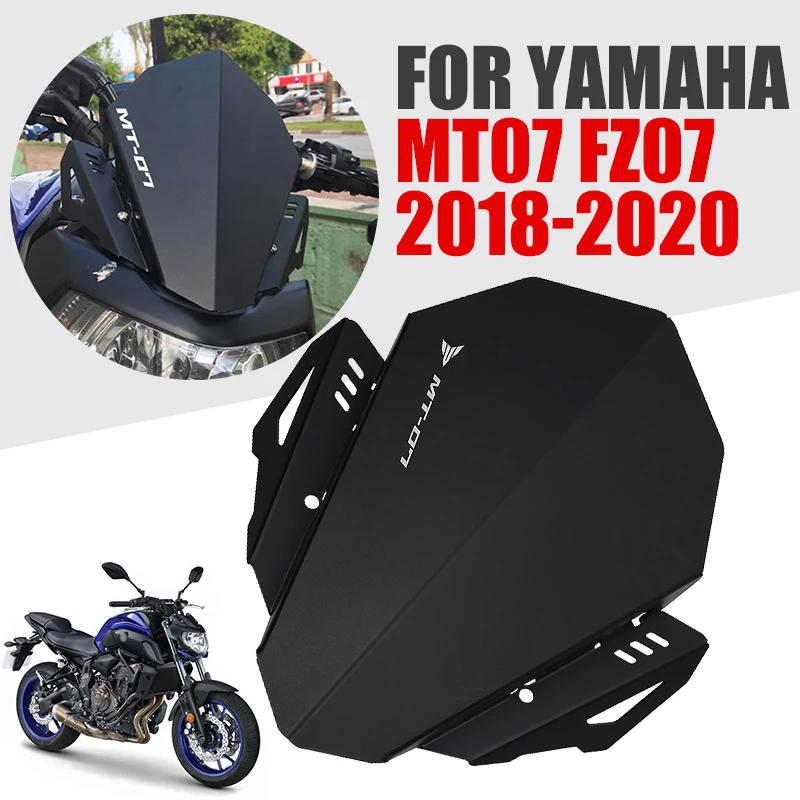 

MT-07 Motorcycle Windshield For YAMAHA MT07 FZ07 FZ-07 2018 2019 2020 Accessories Front Wind Deflector Windscreen Cupula Cover