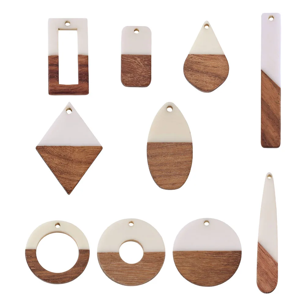 20pcs/box Resin Wooden Earring Pendants Oval Round Rectangle Rhombus Teardrop for Necklace Jewelry Making DIY Crafts
20pcs/box Resin Wooden Earring Pendants Oval Round Rectangle Rhombus Teardrop for Necklace Jewelry Making DIY Crafts