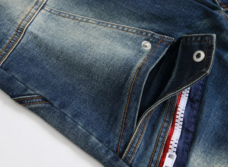 2021 Multi-pocket Zipper Jeans Original Personality Stitching Men Trendy Pants Straight Full Length Outdoor Classic Men Clothing
2021 Multi-pocket Zipper Jeans Original Personality Stitching Men Trendy Pants Straight Full Length Outdoor Classic Men Clothing
