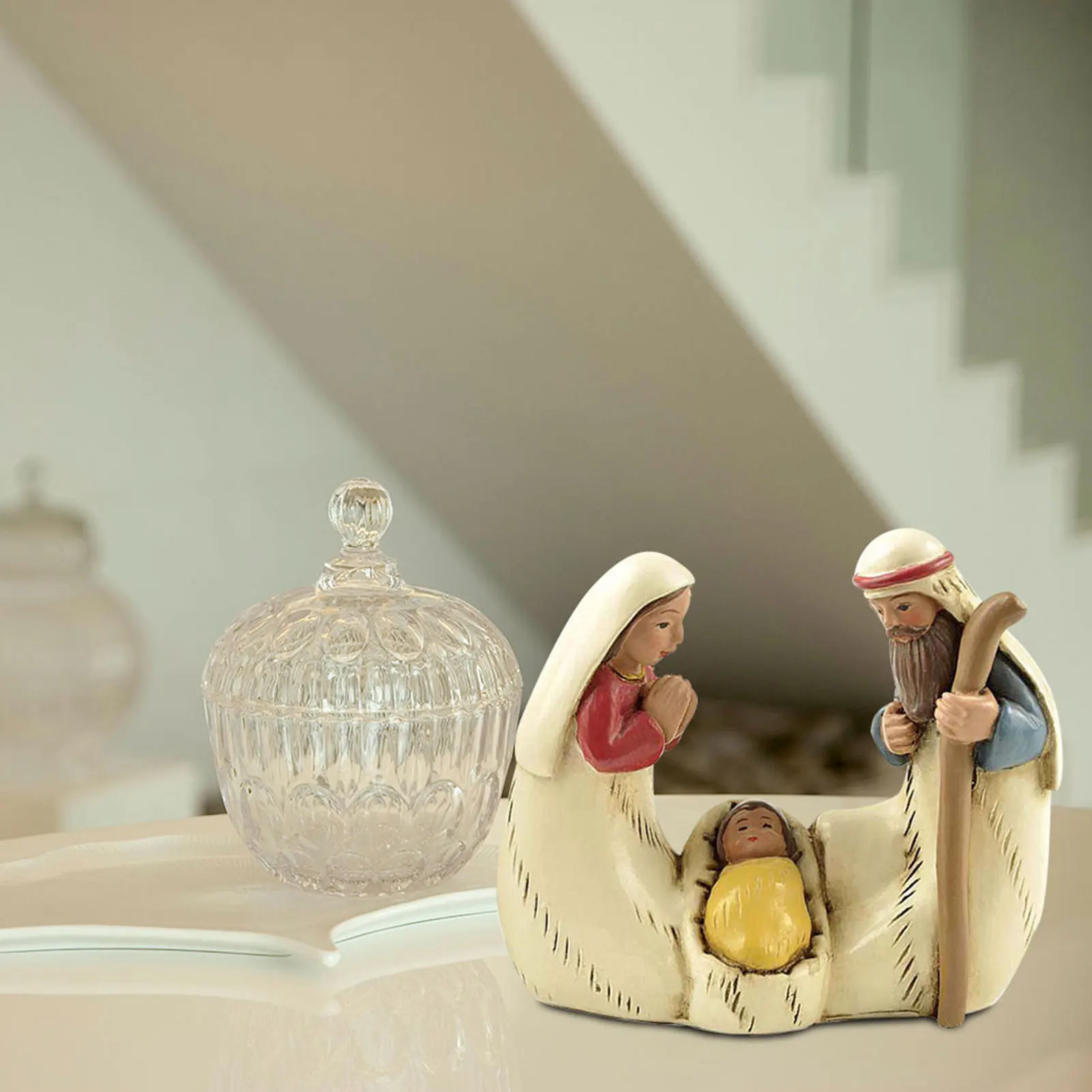 Manger Group Nativity Statuette Catholic Christian Holy Father Mother Holy Child Decoration Gift Catholic Miniatures Figurines
Manger Group Nativity Statuette Catholic Christian Holy Father Mother Holy Child Decoration Gift Catholic Miniatures Figurines
