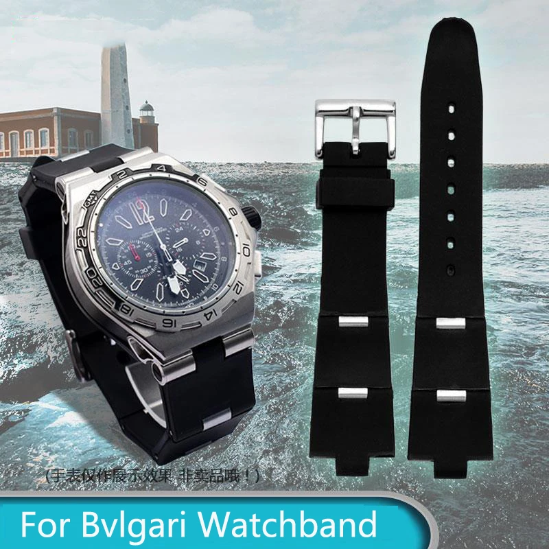 Quality Black Rubber Strap Men And Women Silicone Bracelet for Bvlgari Bvlg diagono24mm x 8mm
Quality Black Rubber Strap Men And Women Silicone Bracelet for Bvlgari Bvlg diagono24mm x 8mm
