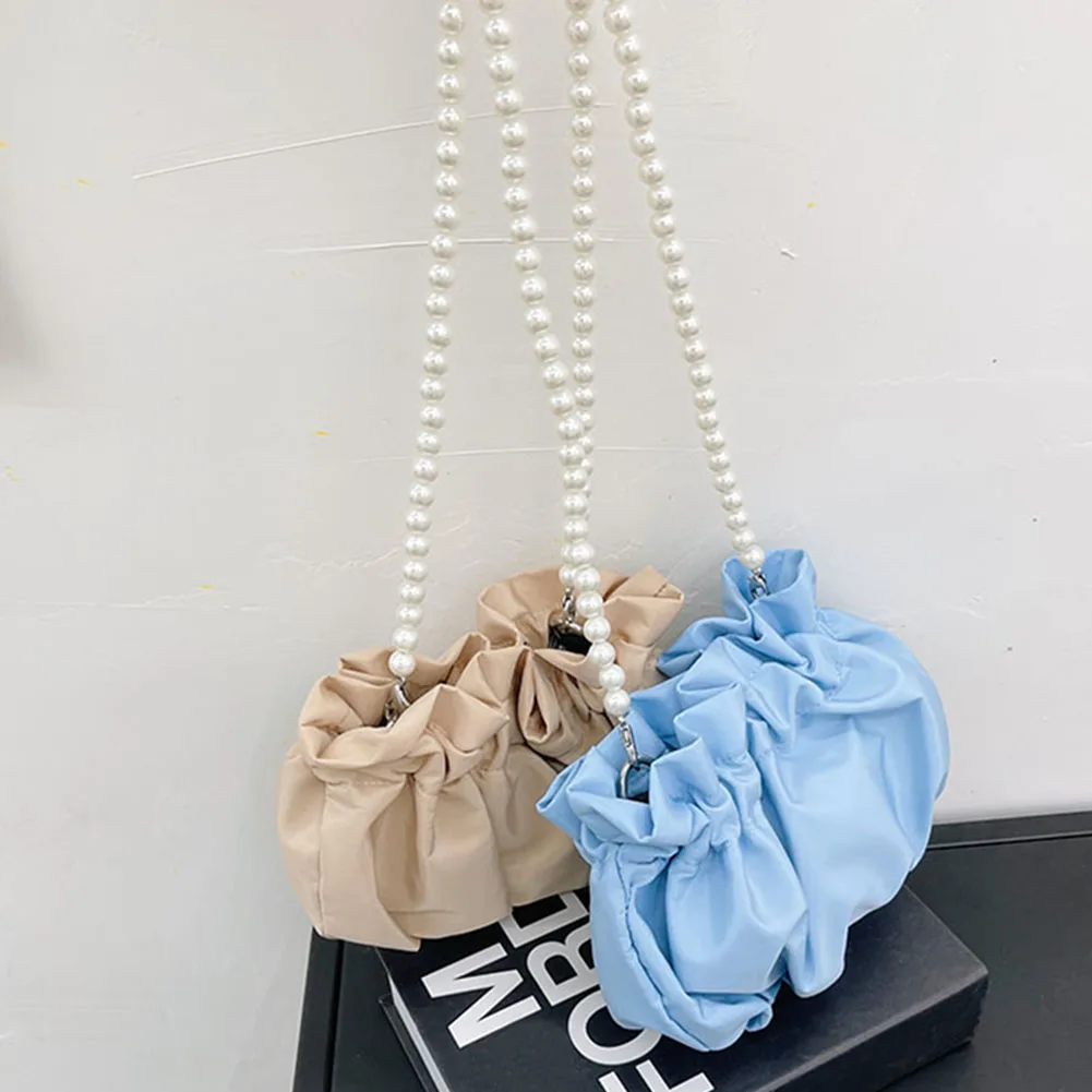 2021 New Women Pearl Chain Shoulder Crossbody Bag Fashion Pure Color Drawstring Handbag Elegant Ladies Shoulder Bag
2021 New Women Pearl Chain Shoulder Crossbody Bag Fashion Pure Color Drawstring Handbag Elegant Ladies Shoulder Bag