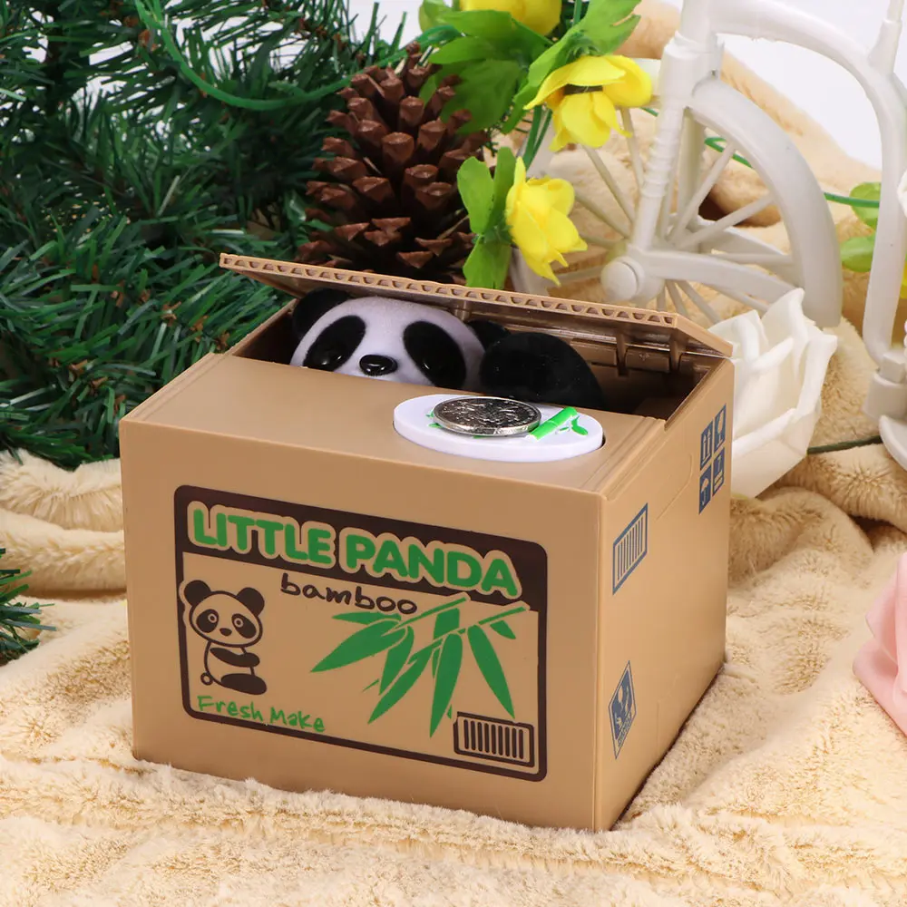 Automated Panda Cat Steal Coin Bank Money Saving Box Electronic Money Boxes Piggy Banks Kids Gift Home Decor Cute
Automated Panda Cat Steal Coin Bank Money Saving Box Electronic Money Boxes Piggy Banks Kids Gift Home Decor Cute