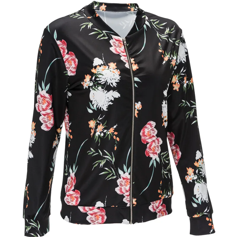 Vintage Floral Print Jacket Coat Women 2019 Fashion Long Sleeve Zipper Bomber Streetwear Outerwear Casual Biker Basic Tops W1091
Vintage Floral Print Jacket Coat Women 2019 Fashion Long Sleeve Zipper Bomber Streetwear Outerwear Casual Biker Basic Tops W1091