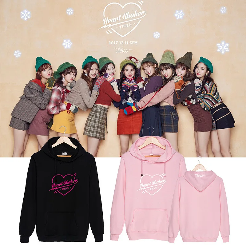TWICE winter warm Harajuku Fashion Tops Hoodies women Long Sleeve Casual Hooded Pullovers Sweatshirts High Quality Kpop Clothes
TWICE winter warm Harajuku Fashion Tops Hoodies women Long Sleeve Casual Hooded Pullovers Sweatshirts High Quality Kpop Clothes