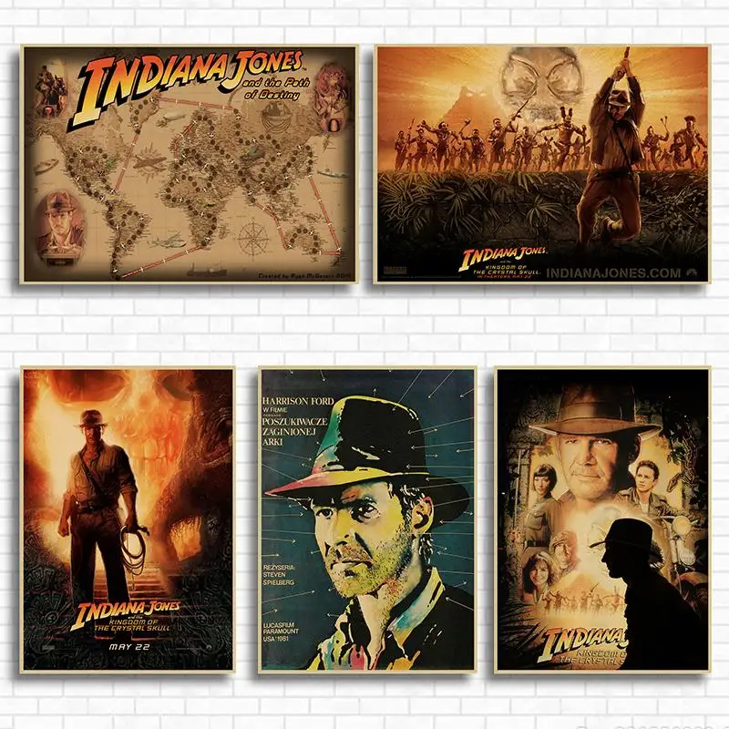 Винтажный Ретро-постер Raiders of the Lost Ark из матовой крафт-бумаги античный постер