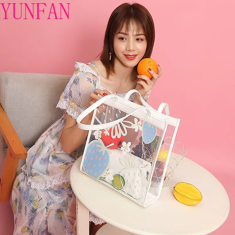 Новинка 2020, летняя женская сумка из ПВХ, Прозрачная женская вместительная сумка-мессенджер через плечо, рюкзак, женская сумка
Новинка 2020, летняя женская сумка из ПВХ, Прозрачная женская вместительная сумка-мессенджер через плечо, рюкзак, женская сумка