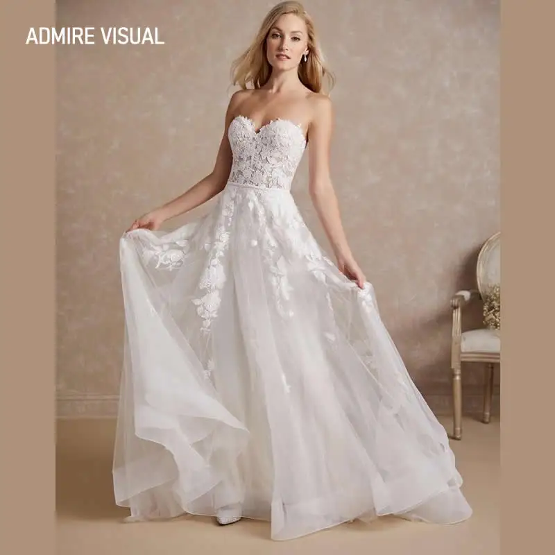 New Arrive Wedding Dress A-Line Lace Sweetheart Strapless Floor-Length Plus Sizes Bride Gown 2021 Vestidos De Novia
New Arrive Wedding Dress A-Line Lace Sweetheart Strapless Floor-Length Plus Sizes Bride Gown 2021 Vestidos De Novia