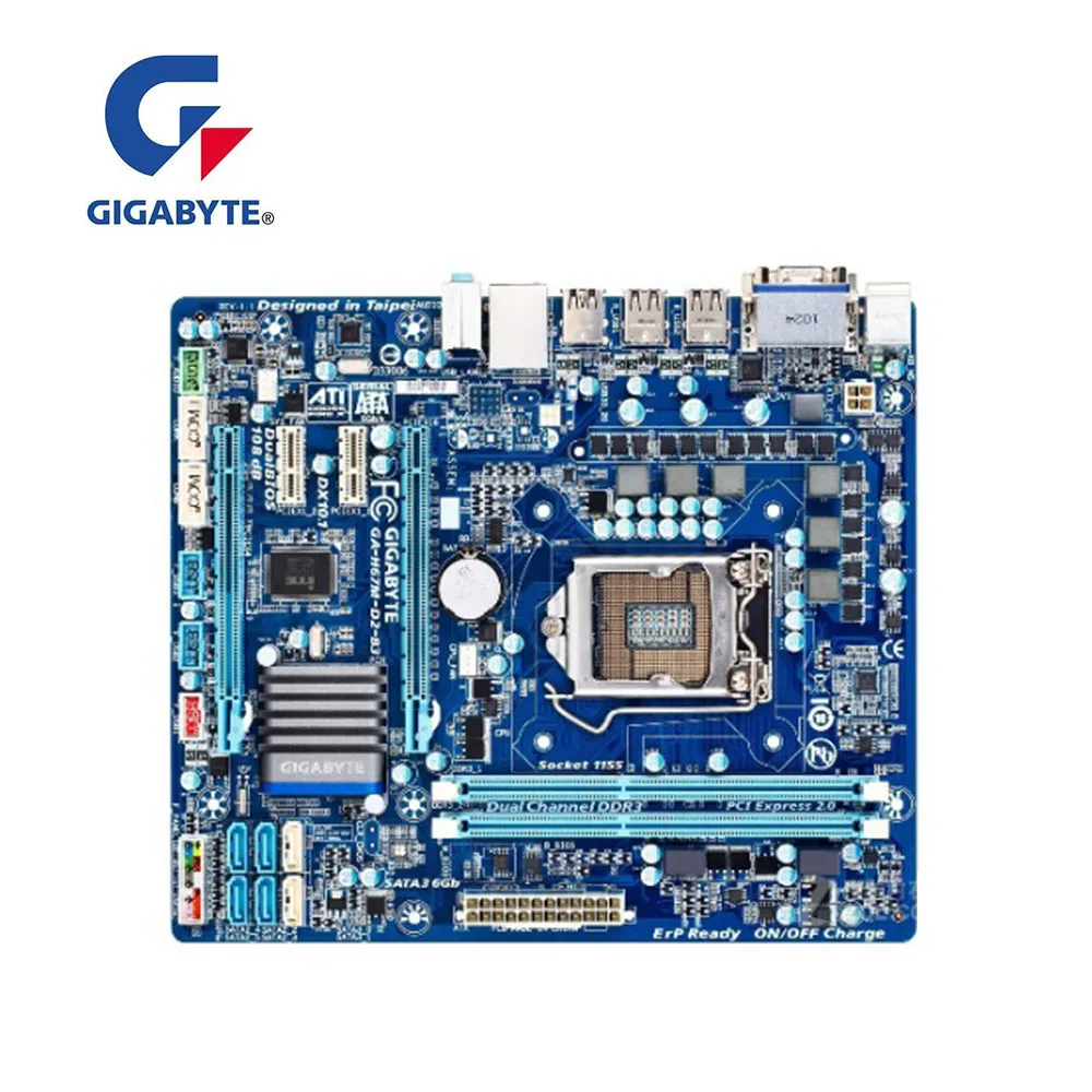 Оригинал для Gigabyte GA H67M D2 B3 настольная материнская плата H67 LGA 1155 DDR3 100% Полная