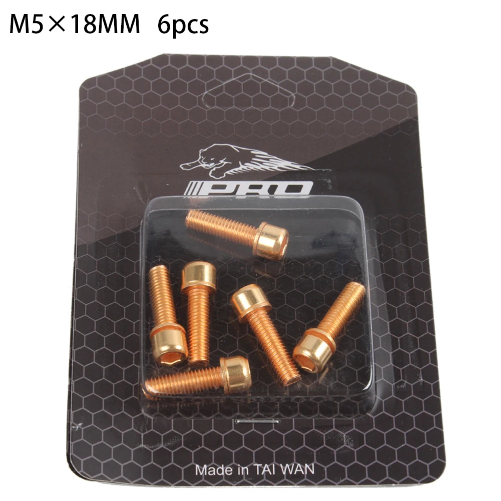Stem Screws Bolt Bicycle Bike MTB Steering Stem Handlebar Ultralight Stem Screws 6pcs M5*18mm Colorful Stainless Steel Screws
Stem Screws Bolt Bicycle Bike MTB Steering Stem Handlebar Ultralight Stem Screws 6pcs M5*18mm Colorful Stainless Steel Screws