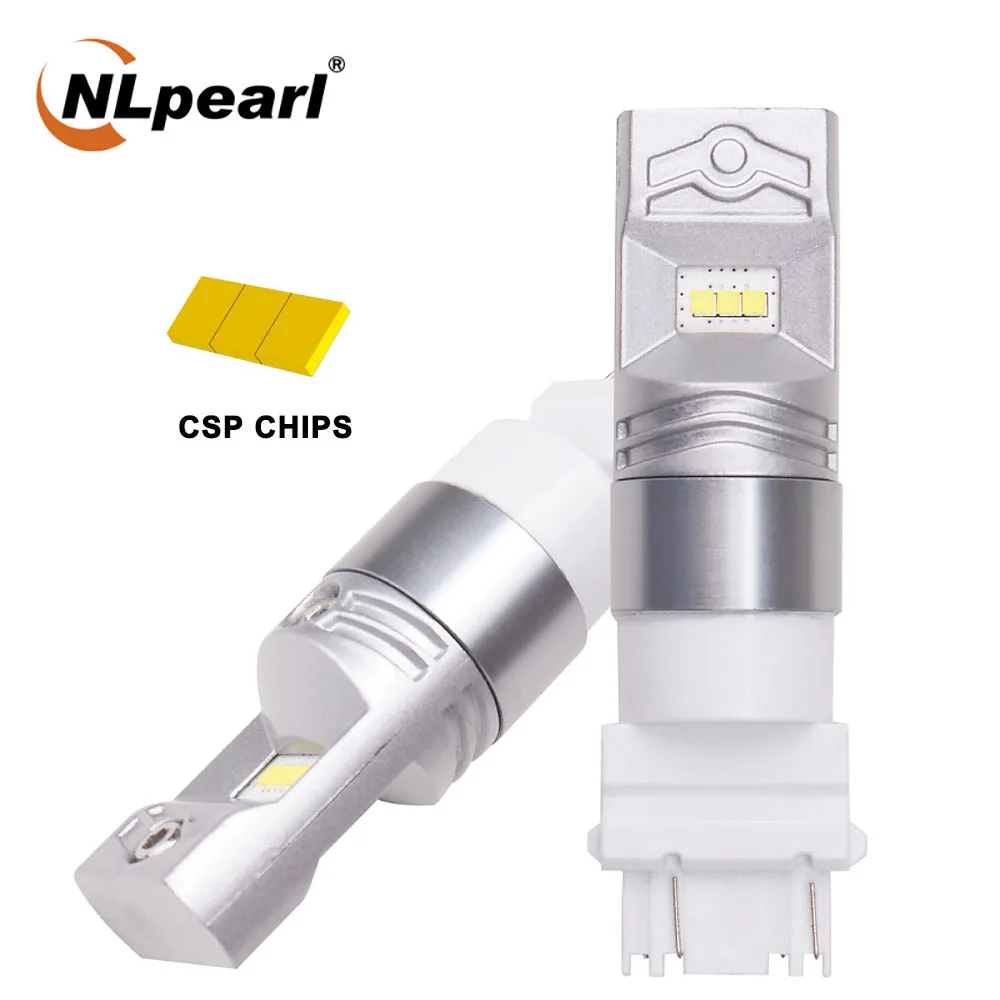 

NLpearl 2x Signal Lamp 3157 Led Lamp T25 P27/7W 3156 P27W CSP SMD W21 5W 7443 Led T20 7440 W21W Backup Reversing Lamp 12V White