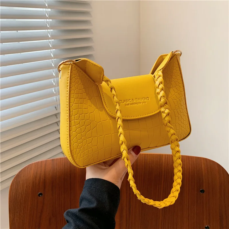 Fashion Crocodile Pattern Women's Bag New Popular PU Leather Shoulder Bag Luxury Designer Texture Buckle Handbags for Women 2021
Fashion Crocodile Pattern Women's Bag New Popular PU Leather Shoulder Bag Luxury Designer Texture Buckle Handbags for Women 2021