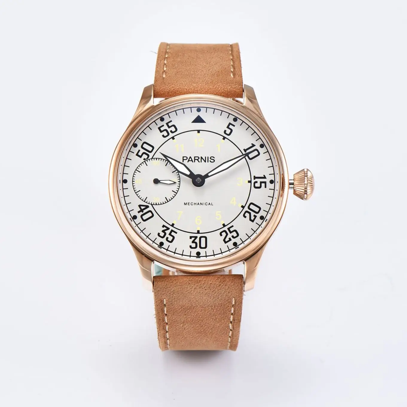 Parnis 44mm Rose Gold Case Men Watch Leather Mechanical Hand Wind Watches Waterproof Luminous Hand Winding With Box Gift Clock
Parnis 44mm Rose Gold Case Men Watch Leather Mechanical Hand Wind Watches Waterproof Luminous Hand Winding With Box Gift Clock