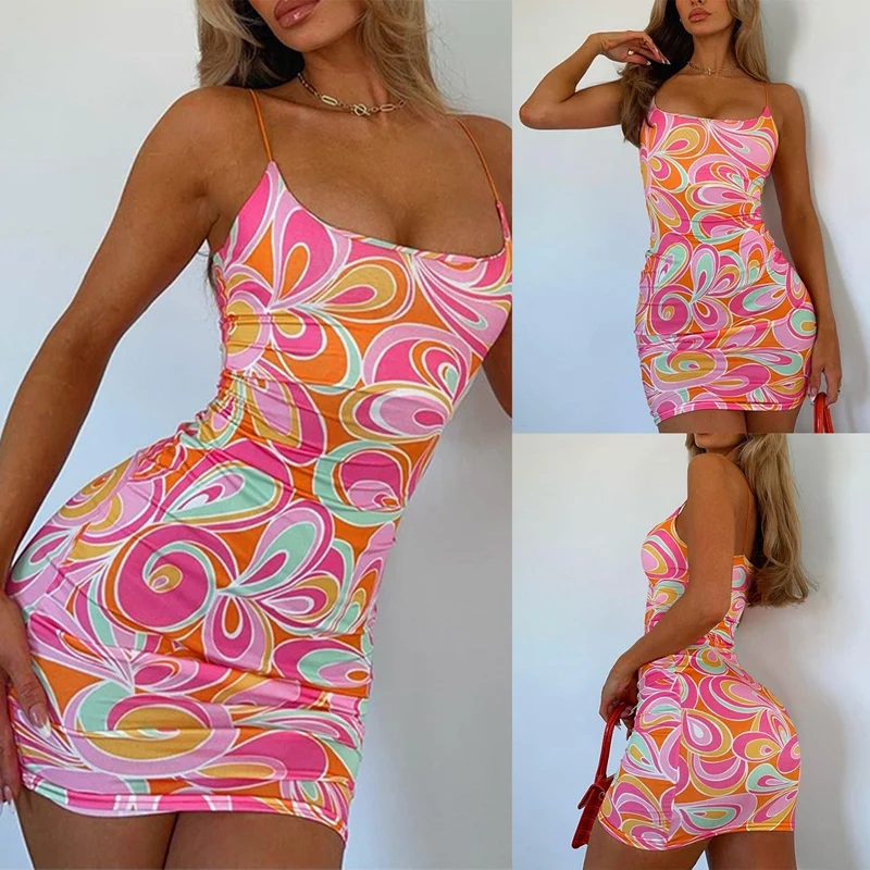 Printed Sexy Bodycon Mini Dress Women Summer Backless Sleeveless Spaghetti Strap Short Dress Party Fashion Y2K
Printed Sexy Bodycon Mini Dress Women Summer Backless Sleeveless Spaghetti Strap Short Dress Party Fashion Y2K