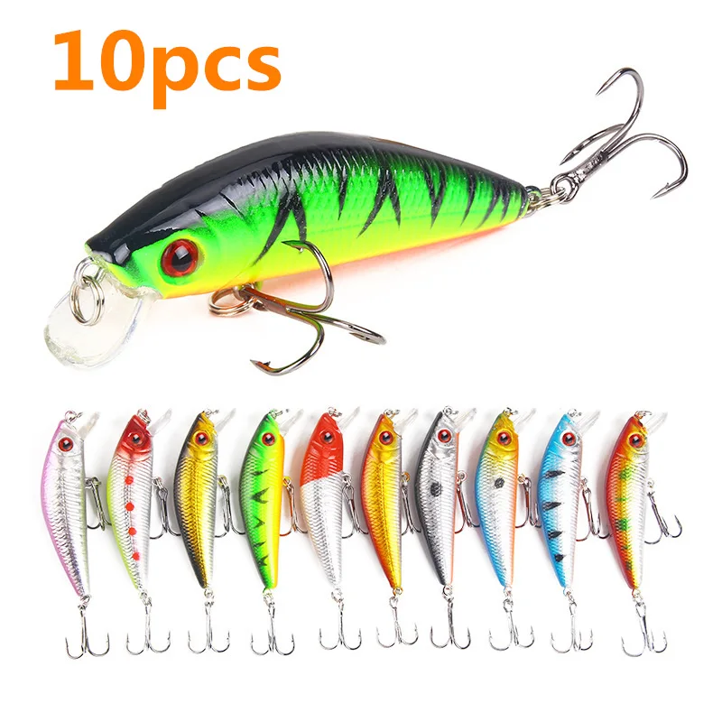 10Pcs Fishing Lures Minnow Bait70mm 8.5g Artificial Bait Fishing Wobbler Hard Bait Carp Perch Crankbait Jig Fishing tackle Lure
10Pcs Fishing Lures Minnow Bait70mm 8.5g Artificial Bait Fishing Wobbler Hard Bait Carp Perch Crankbait Jig Fishing tackle Lure