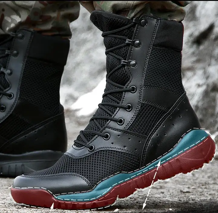 Military Tactical Combat Boots Outdoor Climbing Training Hunting Desert Boot High Top Lightweight Breathable Hiking Army Shoes
Military Tactical Combat Boots Outdoor Climbing Training Hunting Desert Boot High Top Lightweight Breathable Hiking Army Shoes