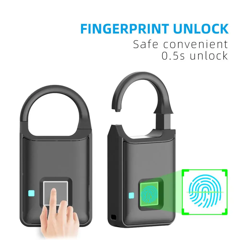 P50 Fingerprint Padlock Mini Electronic Lock Anti-Theft Keyless Smart Fingerprint Lock Zinc Alloy Cabinets Offices Security Lock
P50 Fingerprint Padlock Mini Electronic Lock Anti-Theft Keyless Smart Fingerprint Lock Zinc Alloy Cabinets Offices Security Lock