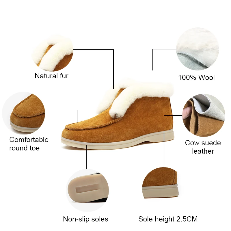X27 Ankle boots cow-suede-leather boots natural-fur Warm winter boots Slip-on snow boots for women platform shoes Big Size 35-41
X27 Ankle boots cow-suede-leather boots natural-fur Warm winter boots Slip-on snow boots for women platform shoes Big Size 35-41